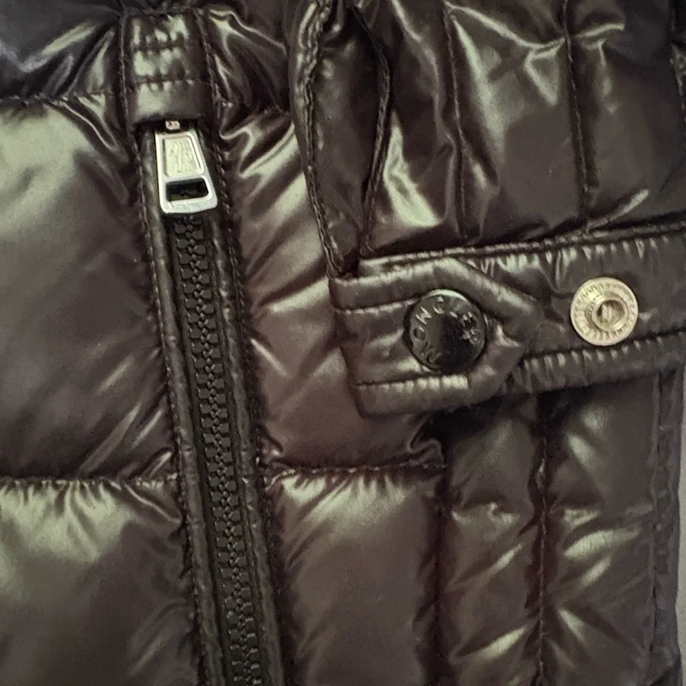 Moncler Shiny Black Puffer Jacket Men Size 3 - Picture 6 of 14